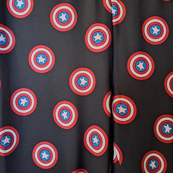 Marvel Captain America Leggings Juniors Size Medium Cosplay Superhero - Picture 7 of 7